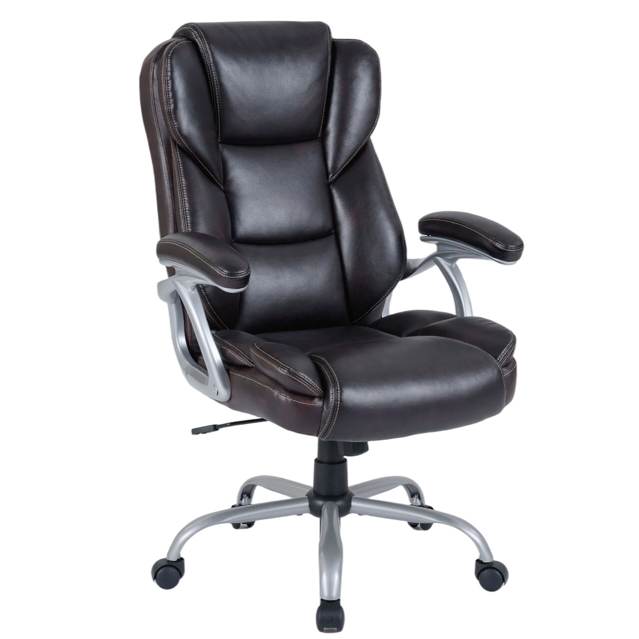 Leather Executive Computer Chair with Ergonomic Support and Padding